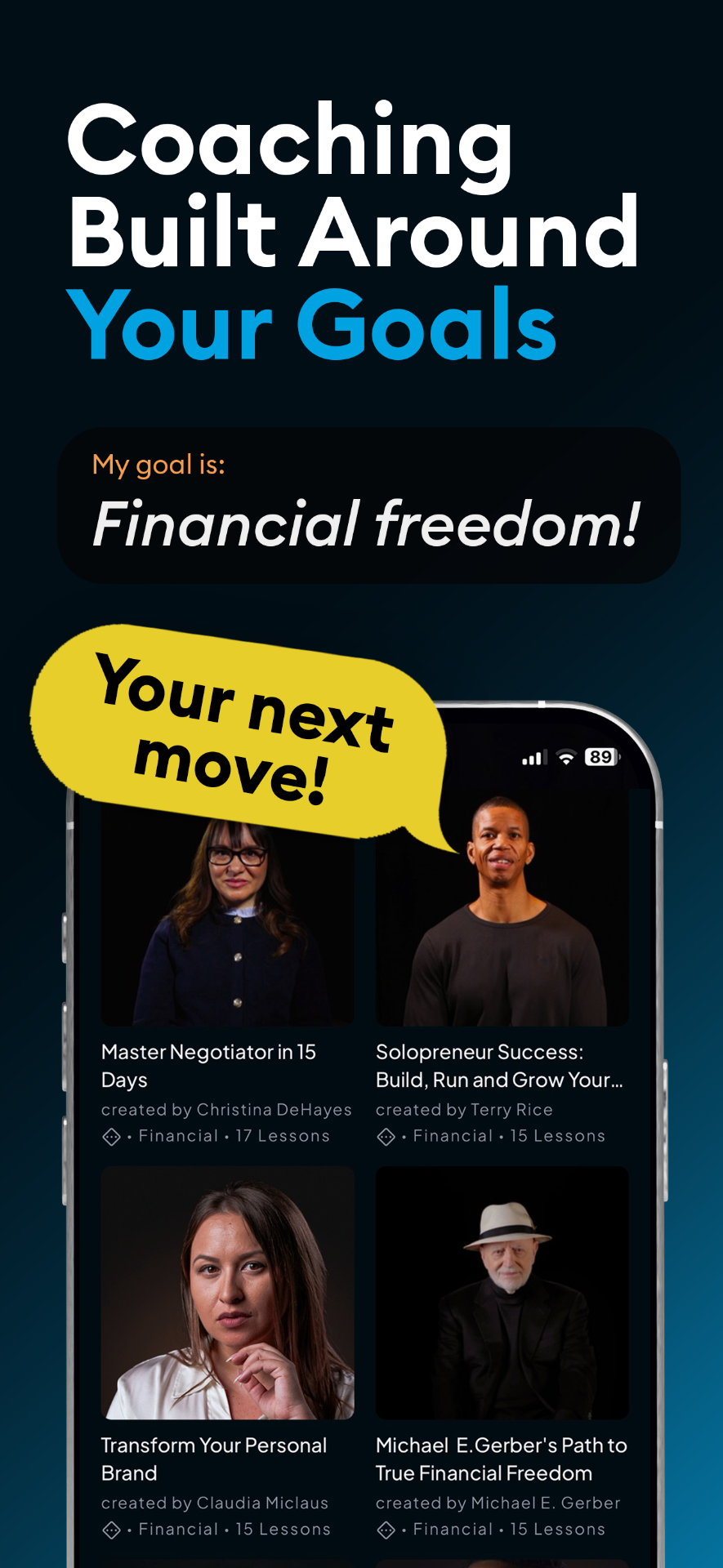 Alux app: Coaching built around your goals, with courses from operators like Michael E. Gerber